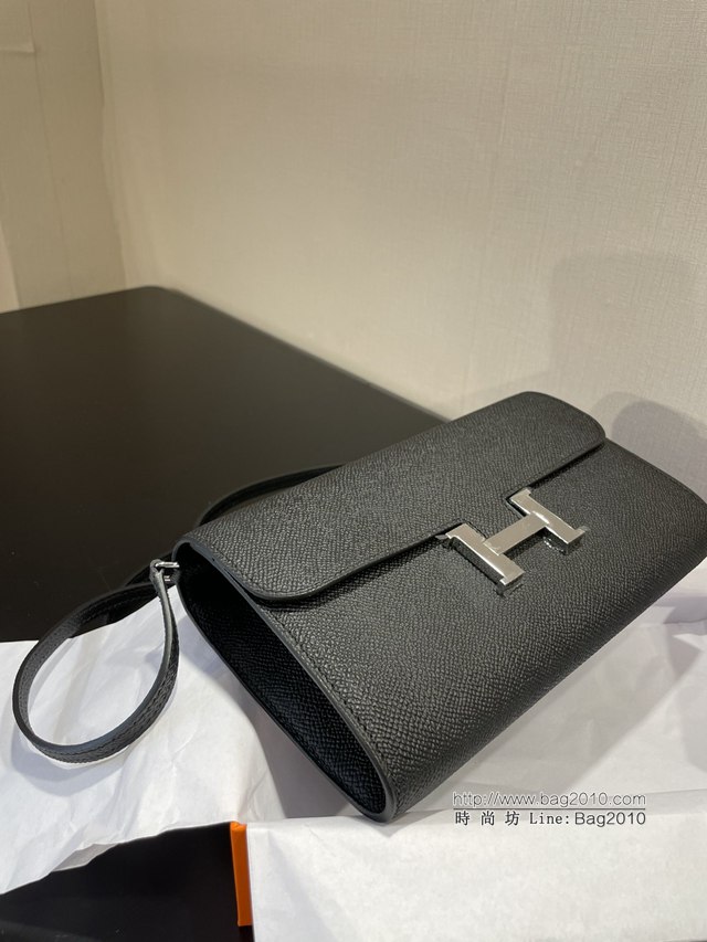 Hermes女士小挎包 愛馬仕Constance康康to go斜挎包 黑色金扣  tdh2313